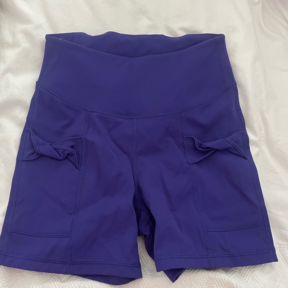 Purple free people movement biker shorts size xs